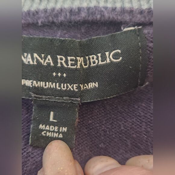 Banana Republick L Matte Purple Lngslvs Knit CASHEMER SILK Blend Women's Sweater - Picture 2 of 9